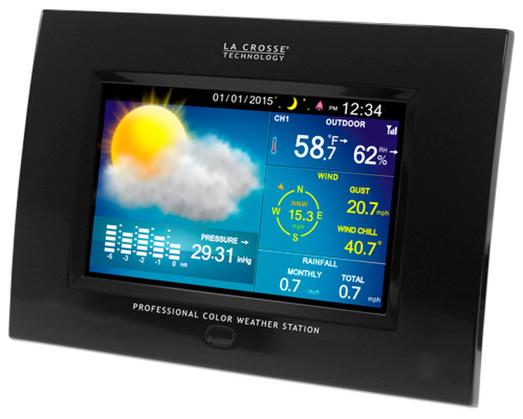 La Crosse Technology 308-807 Black weather station