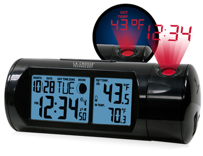La Crosse Technology 616-143 Black alarm clock