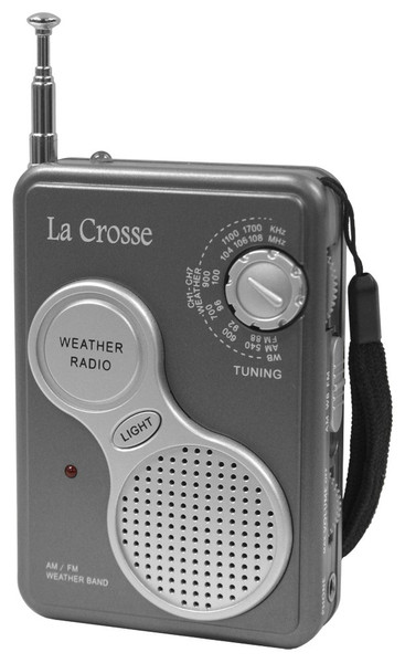 La Crosse Technology 809-905 Портативный Цифровой Серый, Cеребряный радиоприемник