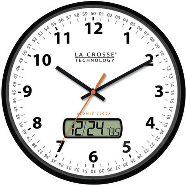 La Crosse Technology WT-3128U Atomic wall clock Круг Черный, Белый настенные часы