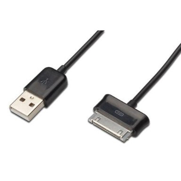 Ednet 31500 0.25m 30-Pin USB 2.0 Schwarz Handykabel