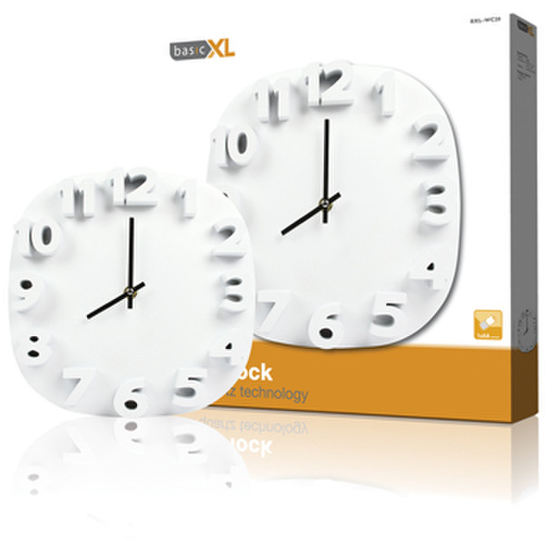 basicXL BXL-WC20 Quartz wall clock Quadratisch Weiß Wanduhr