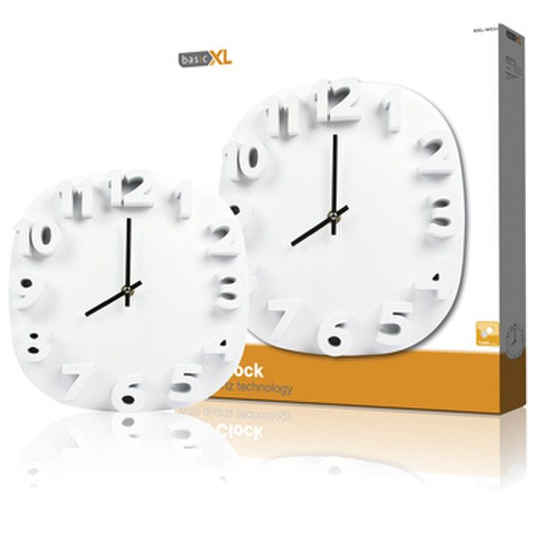 basicXL BXL-WC21 Quartz wall clock Quadratisch Weiß Wanduhr