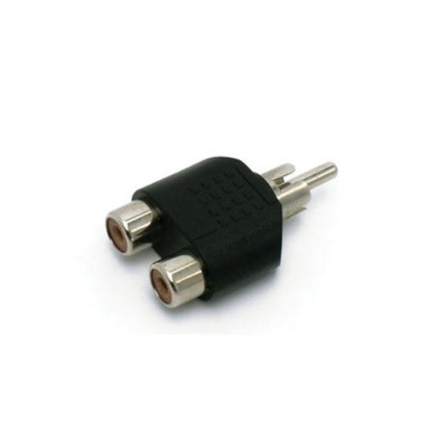Omenex 377702 RCA M 2x RCA F Черный кабельный разъем/переходник