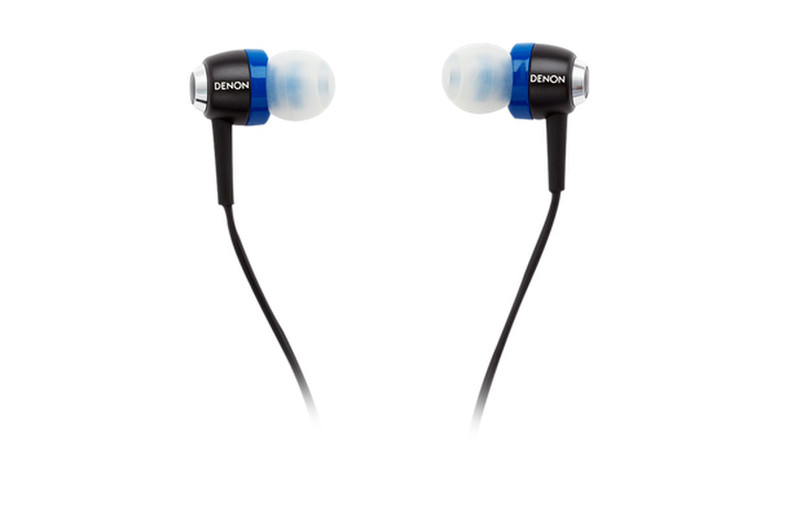 Denon AH-C101 Binaural im Ohr Schwarz, Blau Mobiles Headset