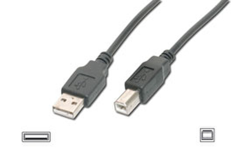 Cable Company USB connection cable 3m USB A USB B Schwarz USB Kabel