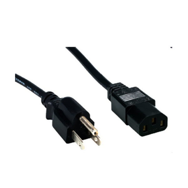 Comprehensive PWC-BK-10 3m NEMA 5-15P C13 coupler Black power cable