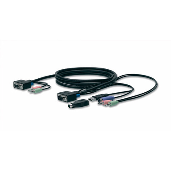 Belkin SOHO PS/2 & USB 4.5m 4.5m Grau Tastatur/Video/Maus (KVM)-Kabel