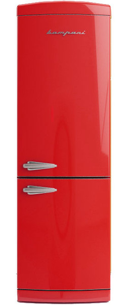 Bompani BOCB697/R freestanding 302L A+ Red fridge-freezer