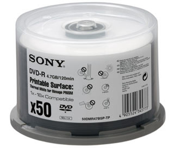 Sony Thermo printable DVD-R 4.7GB DVD-R 50pc(s)