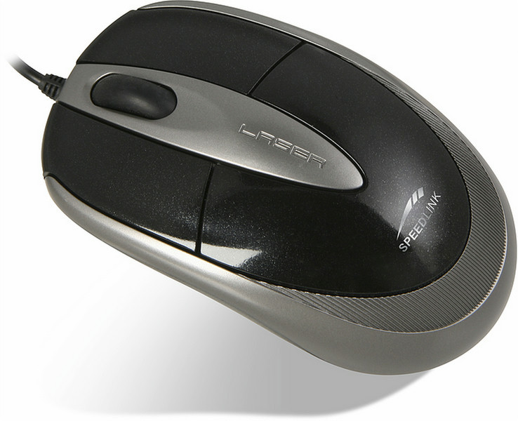 SPEEDLINK Laser USB Mouse, 1600dpi USB Лазерный 1600dpi Черный компьютерная мышь