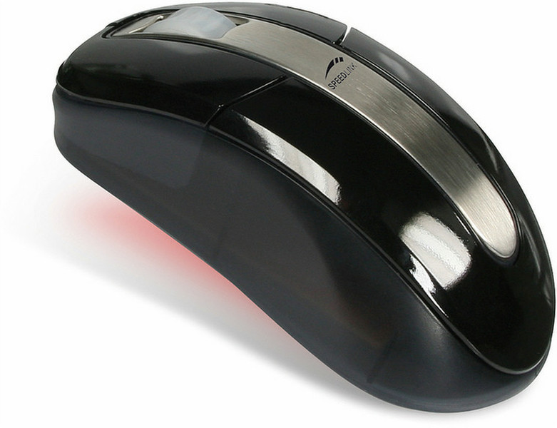 SPEEDLINK RF Plate Metal Mouse, black Беспроводной RF Оптический 800dpi Черный компьютерная мышь