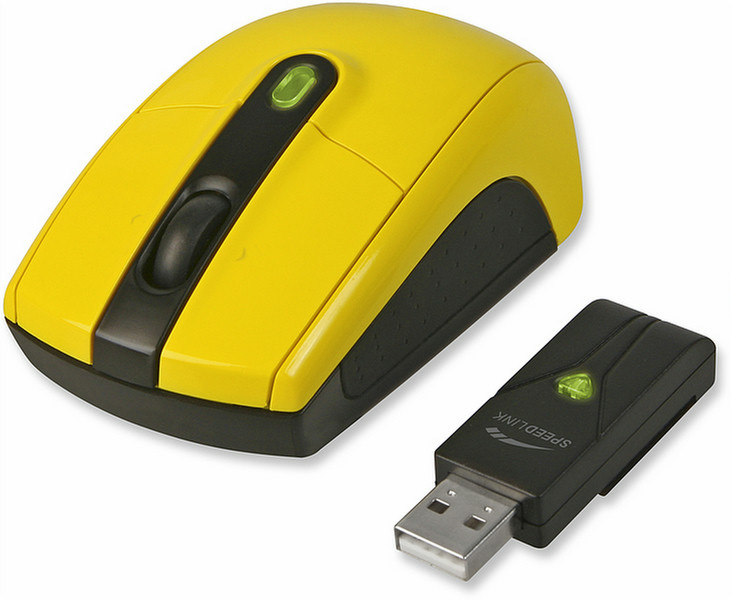SPEEDLINK Formula Laser RF Mouse Беспроводной RF Лазерный 1600dpi Желтый компьютерная мышь