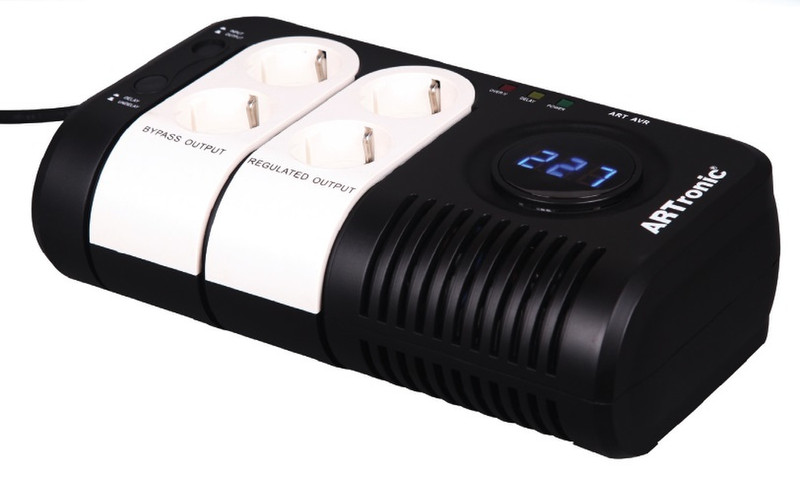 ARTronic AVR 1500VA 4AC outlet(s) 140-260V Black,White voltage regulator