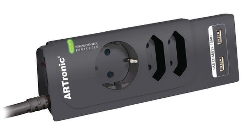 ARTronic Power Block 3AC outlet(s) Black surge protector
