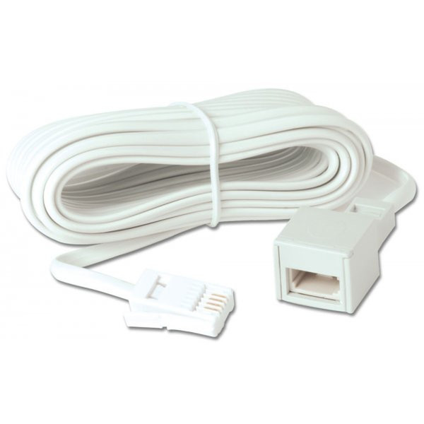 Lindy 35066 10м Белый телефонный кабель