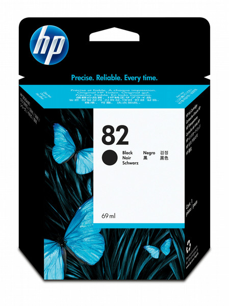 HP 82, Струйный картридж DesignJet, 69 мл, Черный