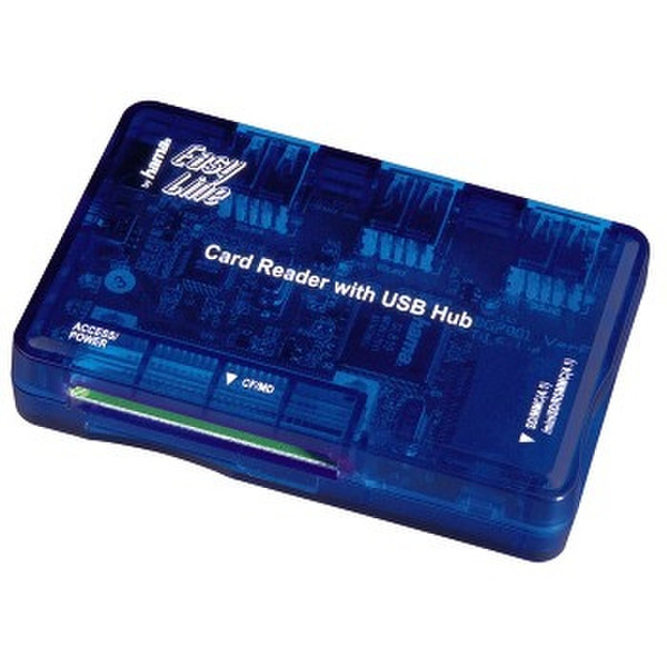 Hama EasyLine Card Reader Синий устройство для чтения карт флэш-памяти
