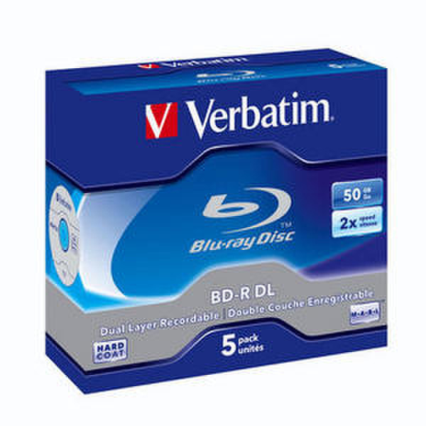 Verbatim BD-R DL 50GB 2x 5 Pack Jewel Case