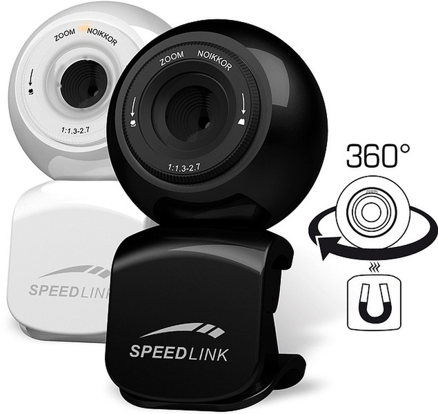 SPEEDLINK Magnetic Webcam, 1.3 Megapixel, black 1.3МП 1280 x 1024пикселей вебкамера