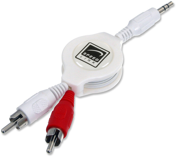 SPEEDLINK Stereo cable 0.8m 3.5mm 2 x RCA White audio cable