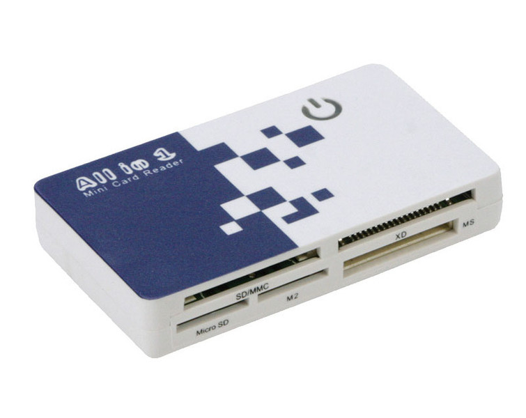 Dörr USB 2.0 All in One Mini USB 2.0 Blau, Weiß Kartenleser