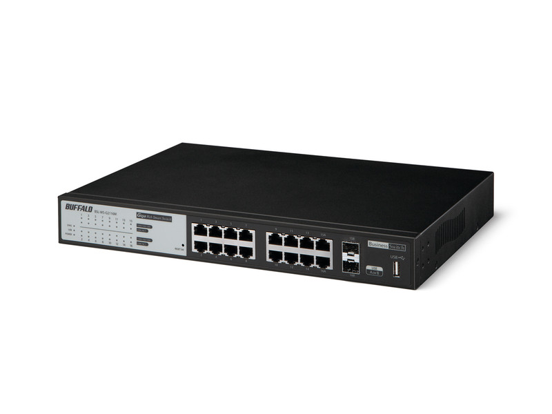 Buffalo BSL-WS-G2116M-EU Управляемый L2 Gigabit Ethernet (10/100/1000) Черный сетевой коммутатор