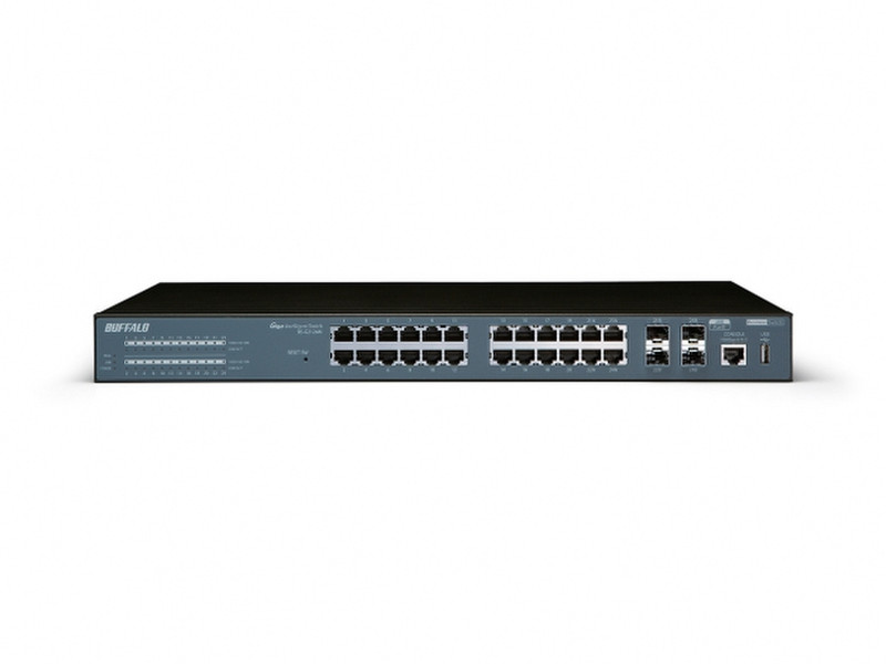 Buffalo BS-G21M-EU gemanaged L2 Gigabit Ethernet (10/100/1000) Schwarz, Blau