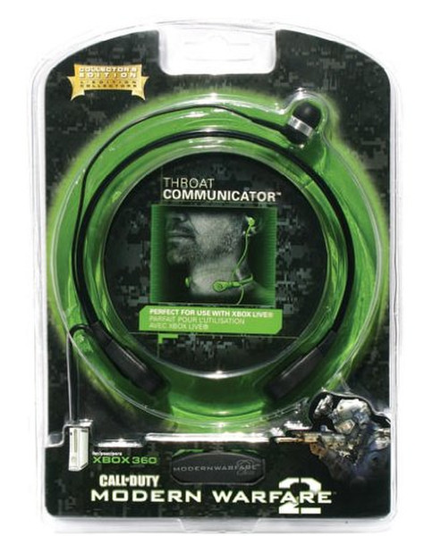 Mad Catz Xbox 360 Throat Microphone COD MW 2 Вкладыши, Затылочная дужка Монофонический Черный, Серый
