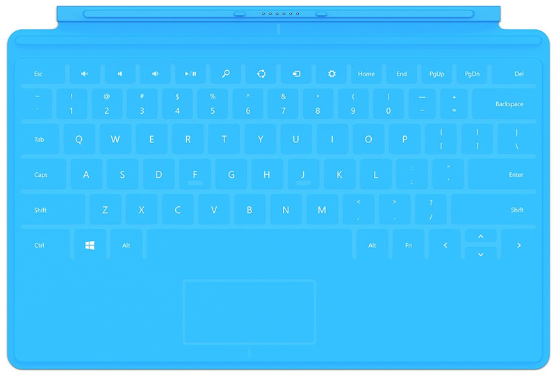Microsoft Touch Cover Docking-Anschluss AZERTY Französisch Blau