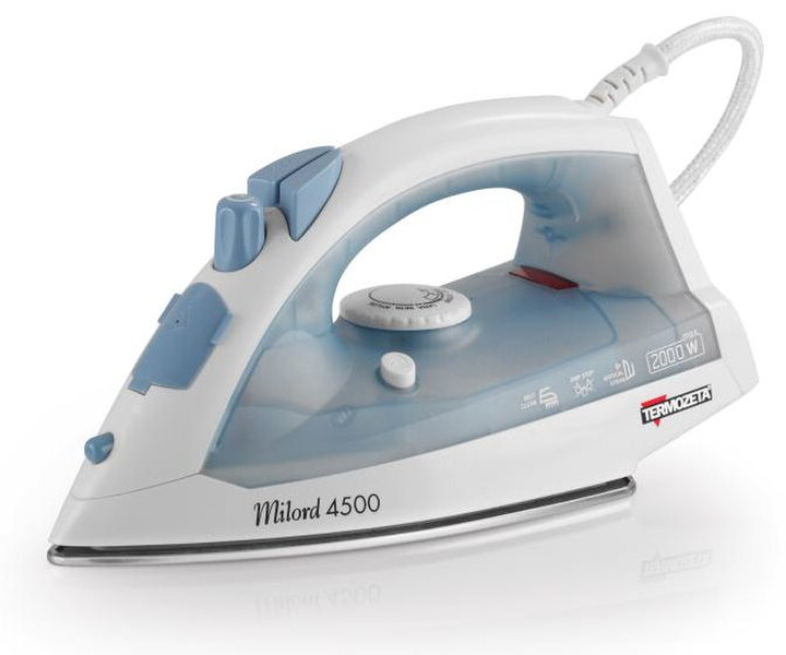 Termozeta MILORD 4500 Dry & Steam iron Stainless Steel soleplate 2000W Blue,White