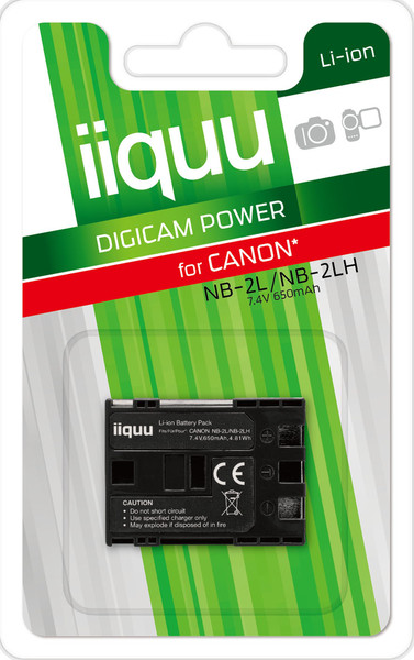 iiquu DCA002 Lithium-Ion 650mAh 7.4V rechargeable battery