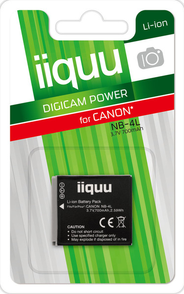 iiquu DCA004 Lithium-Ion 700mAh 3.7V rechargeable battery