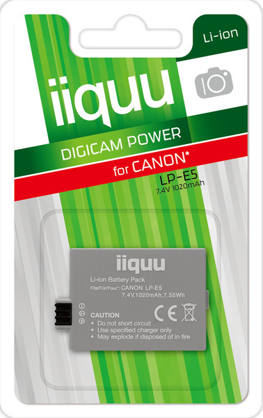 iiquu DCA012 Lithium-Ion 1020mAh 7.4V rechargeable battery