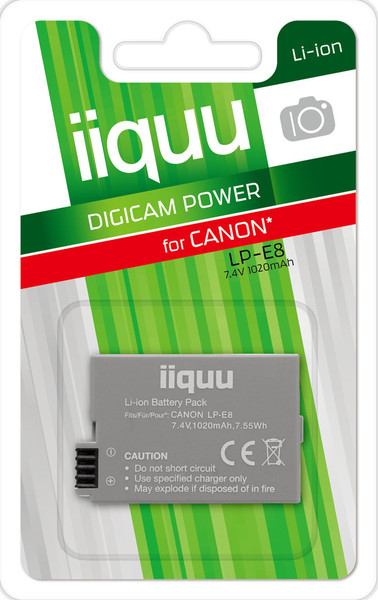 iiquu DCA016 Lithium-Ion 1020mAh 7.4V rechargeable battery