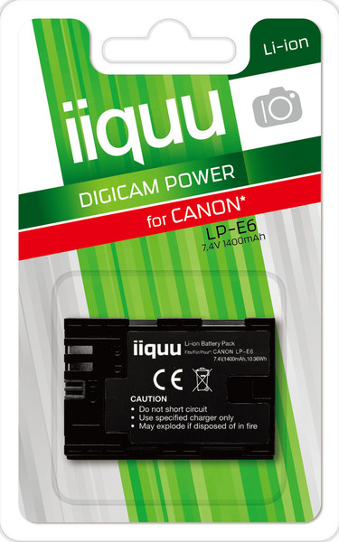 iiquu DCA020 Lithium-Ion 1400mAh 7.4V Wiederaufladbare Batterie