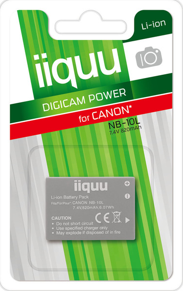 iiquu DCA022 Lithium-Ion 820mAh 3.7V rechargeable battery