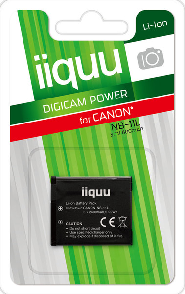 iiquu DCA023 Lithium-Ion 600mAh 3.7V rechargeable battery