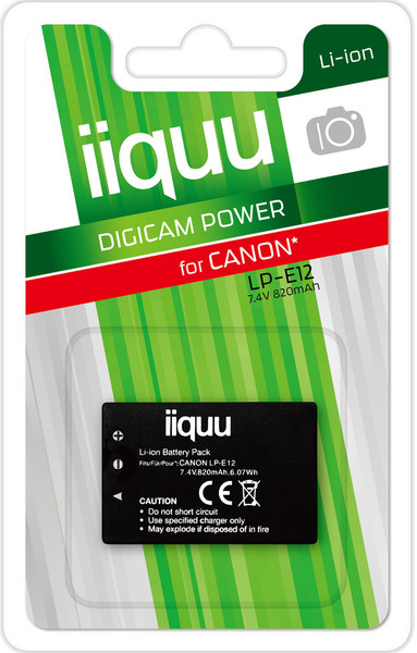 iiquu DCA026 Lithium-Ion 820mAh 7.4V rechargeable battery