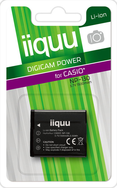 iiquu DCS008 Lithium-Ion 1500mAh 3.7V Wiederaufladbare Batterie