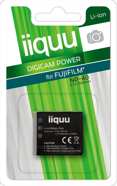 iiquu DFJ001 Lithium-Ion 700mAh 3.7V rechargeable battery