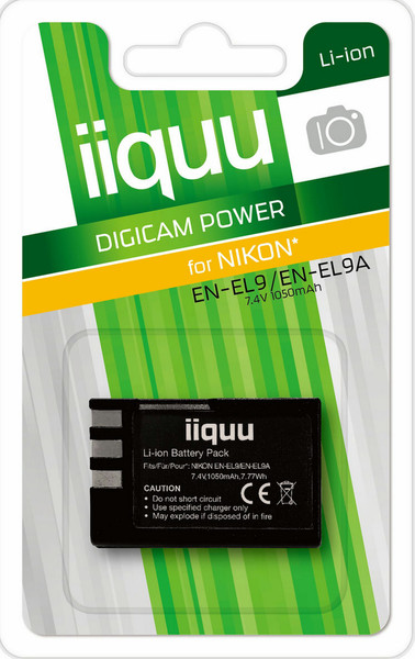 iiquu DNK009 Lithium-Ion 1050mAh 7.4V Wiederaufladbare Batterie