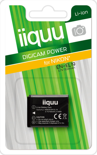iiquu DNK019 Lithium-Ion 700mAh 3.7V rechargeable battery