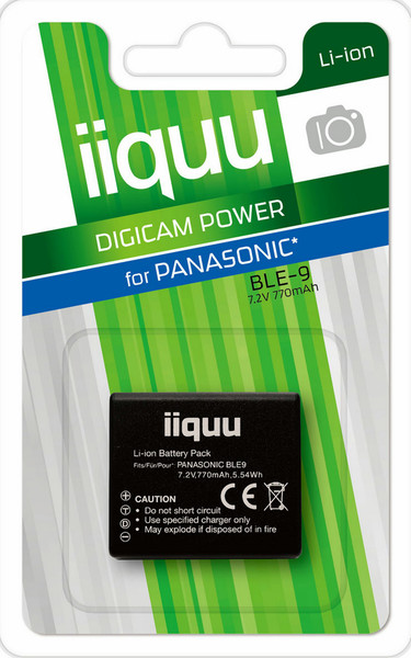 iiquu DPA017 Lithium-Ion 770mAh 7.2V Wiederaufladbare Batterie