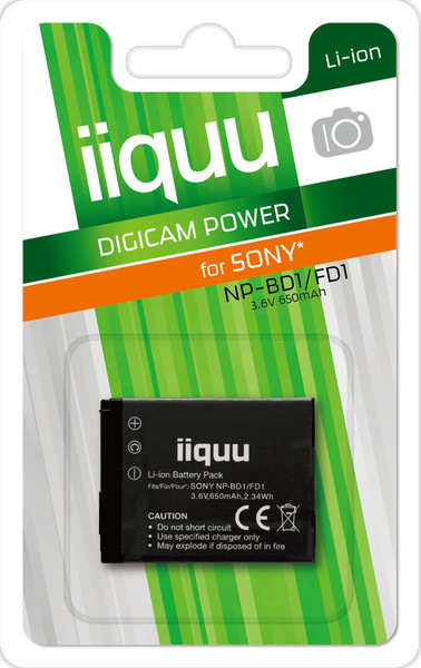 iiquu DSO001 Lithium-Ion 650mAh 3.6V rechargeable battery