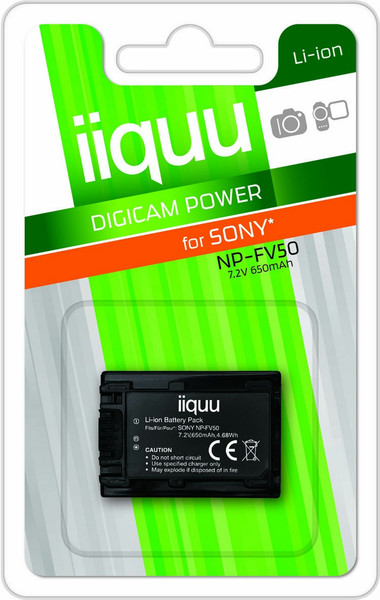 iiquu DSO011 Lithium-Ion 650mAh 7.2V Wiederaufladbare Batterie