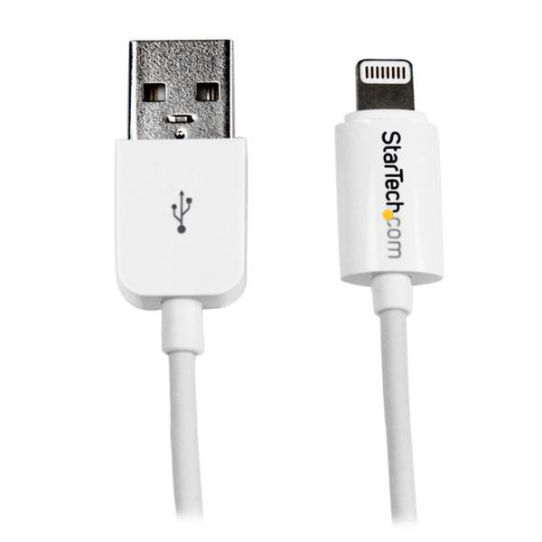StarTech.com USBLT1MW 1м USB A Lightning Белый кабель USB