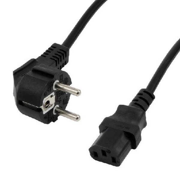 MCL MC901-2M + USB2-3CL CEE7/4 Schuko C13 coupler Black power cable