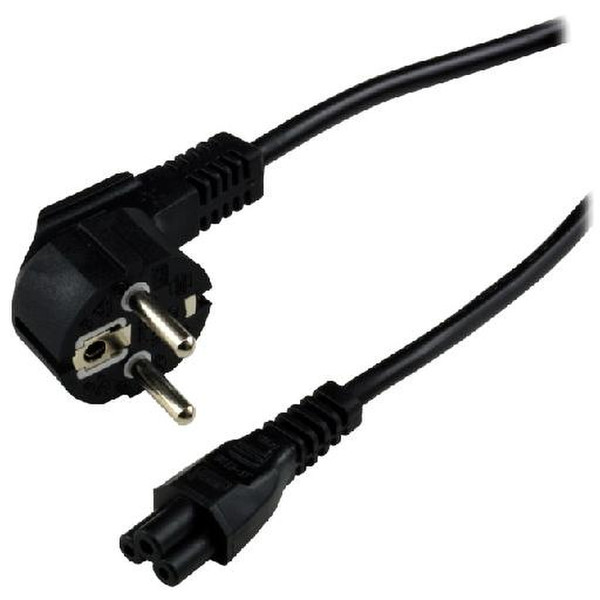 MCL MC908-2M + USB2-3CL 2m CEE7/4 Schuko C5 coupler Black power cable