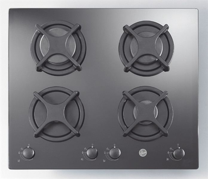 Hoover HGV 6040 B built-in Gas Brushed steel hob